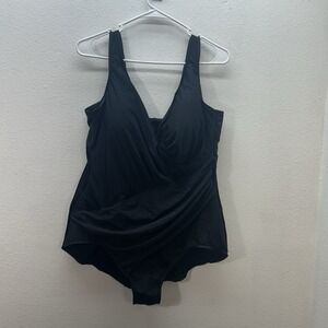 Miraclesuit Plus Size 22W Tummy Control One Piece Swimsuit Bathing Suit Wrap